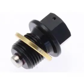 Bouchon de vidange TECNIUM aimanté alu noir M16x1 5x14