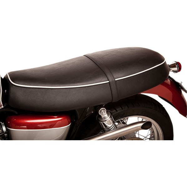 SELLE COVER BLK W WHT PIPE 