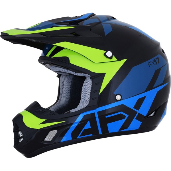 CASQUE FX17 BLUE/LIME MD 