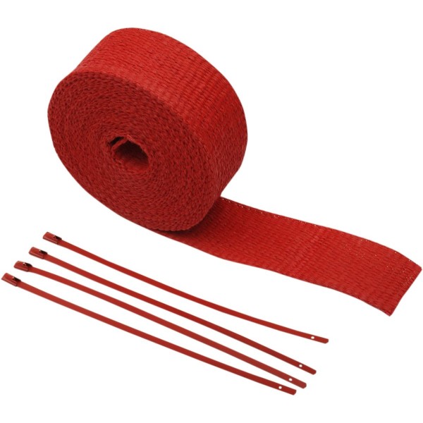Kit bande d'échappement fibre de verre
 - WRAP EXH KIT 2X25 RED/RED 