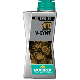 Huile moteur MOTOREX V-SYNT 4T 15W50 - 1L