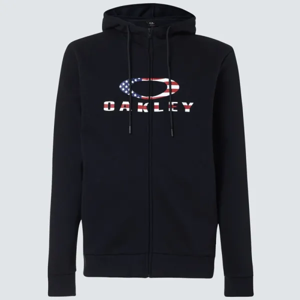 Hoodie OAKLEY Bark FZ noir/drapeau américain taille XL