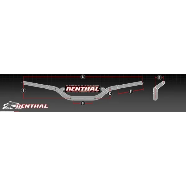 Guidon RENTHAL 7/8" 971 RC - anodisé dur
