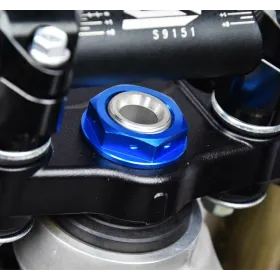 Ecrou de colonne de direction SCAR bleu Kawasaki KX250F