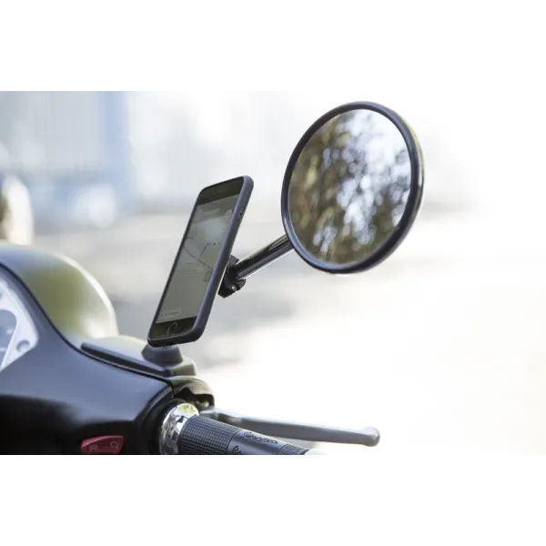 Pack Complet SP-CONNECT Moto Bundle fixé sur rétroviseur Samsung S9+/S8+