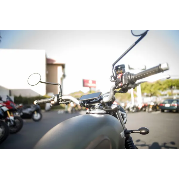Pack complet SP-CONNECT Moto Bundle fixé sur guidon Samsung S9