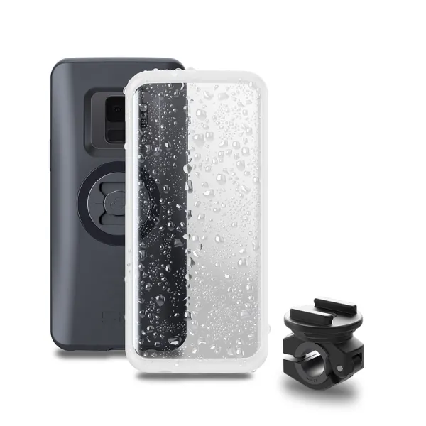 Pack Complet SP-CONNECT Moto Bundle fixé sur rétroviseur Samsung S9/S8