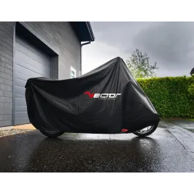 Housse de protection extérieure VECTOR Heavy Duty pour moto/scooter avec top case et bulle haute - noir - XL