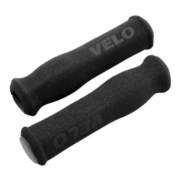 Poignées de vélo VELO mousse. Hexagonale. Noir