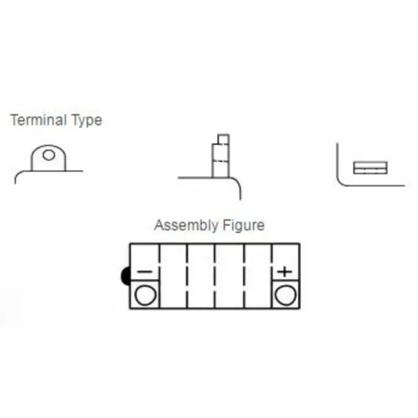 Batterie YUASA conventionnelle sans pack acide - YB12AL-A