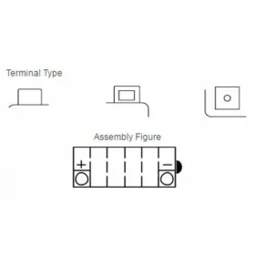 Batterie YUASA conventionnelle sans pack acide - YB14-B2