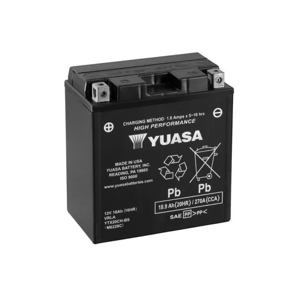 Batterie YUASA Sans entretien avec pack acide - YTX20CH-BS