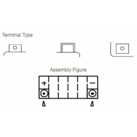Batterie YUASA Sans entretien avec pack acide - YT12A-BS