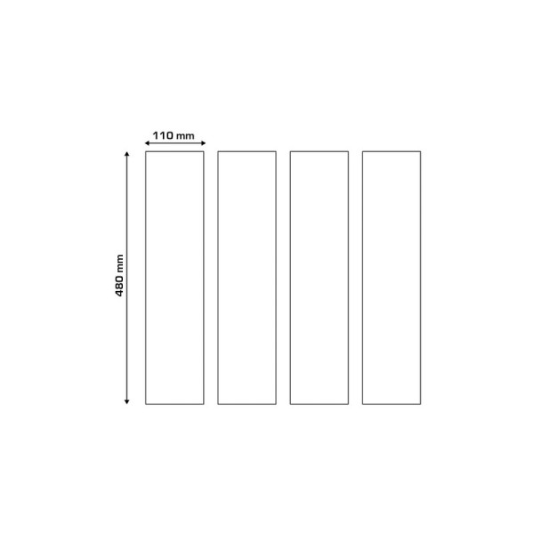 Lot de 4 bande de protection Texture 11x48cm - transparent