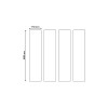 Lot de 4 bande de protection Texture 11x48cm - transparent