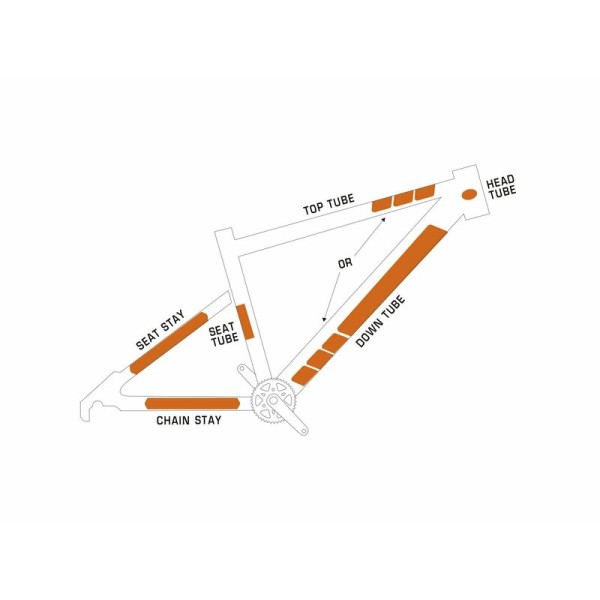 Kit M protection adhésive pour cadre de vélo ALGIS Texture - blanc