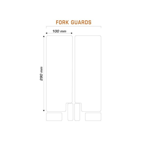 Kit protection adhésive pour protection de fourche vélo ALGIS Gloss - blanc