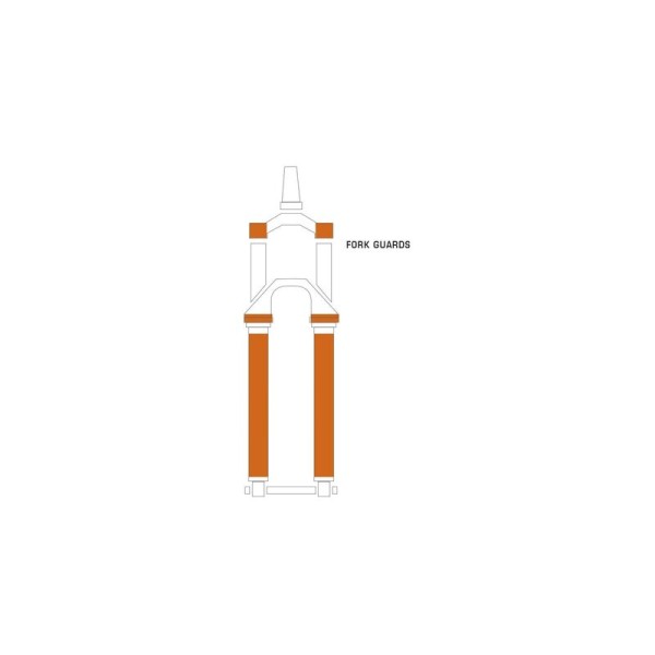 Kit protection adhésive pour protection de fourche vélo ALGIS Gloss - blanc