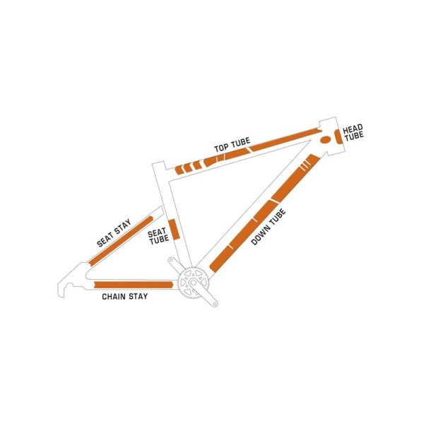 Kit XL protection adhésive pour cadre de vélo ALGIS Texture - blanc