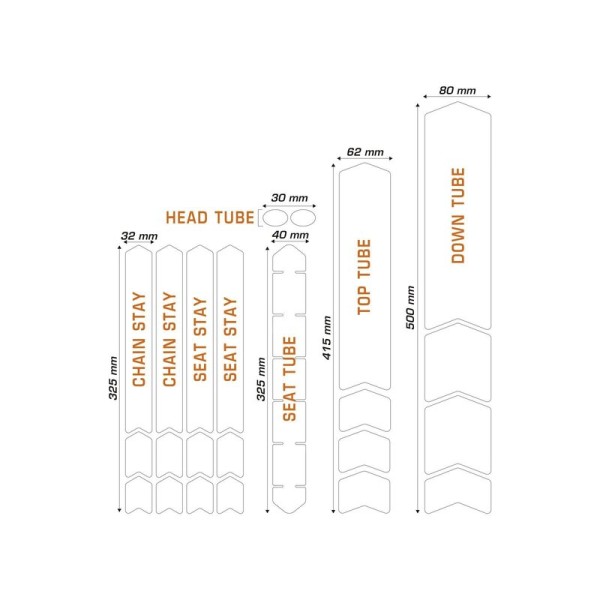Kit L protection adhésive pour cadre de vélo ALGIS Opaque - blanc