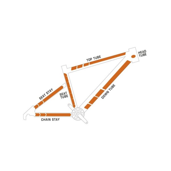 Kit L protection adhésive pour cadre de vélo ALGIS Opaque - transparant