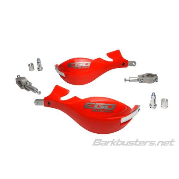 Kit protège-mains BARKBUSTERS Ego Mini montage 2 points embout de guidon droit Ø22mm rouge