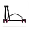 Béquille monobras droite BIHR Home Track noir mat roues rose