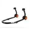 Béquille avant BIHR Home Track noir mat roues orange