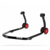 Béquille arrière BIHR Home Track supports en "V" noir mat roues rouge