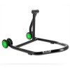 Béquille monobras droite BIHR Home Track noir mat roues vert