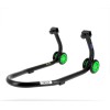 Béquille avant BIHR Home Track noir mat roues vert