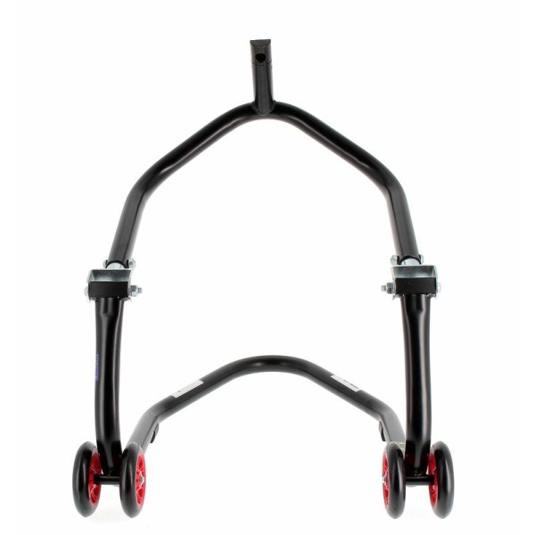 Béquille avant sous té BIHR Home Track noir mat roues rouge