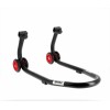 Béquille avant BIHR Home Track noir mat roues rouge
