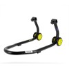 Béquille avant BIHR Home Track noir mat roues jaune