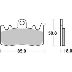 Plaquettes de frein BREMBO route/sport métal fritté - 07BB38SR