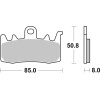 Plaquettes de frein BREMBO route/sport métal fritté - 07BB38SR