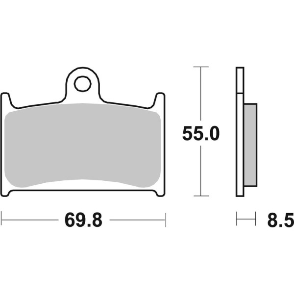 Plaquettes de frein BREMBO route/sport métal fritté - 07SU14SR
