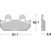 Plaquettes de frein BREMBO route/sport métal fritté - 07HO21SR
