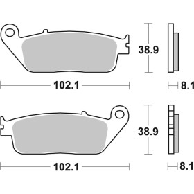 Plaquettes de frein BREMBO route/sport métal fritté - 07HO30SR