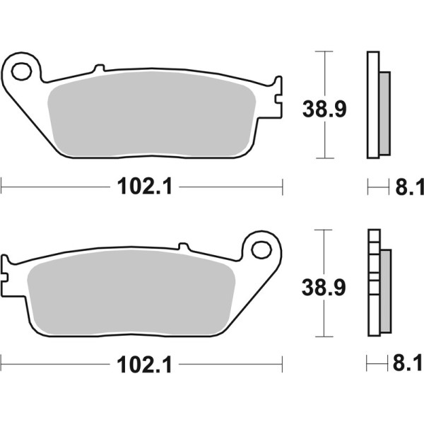 Plaquettes de frein BREMBO route/sport métal fritté - 07HO30SR