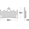 Plaquettes de frein BREMBO route/sport métal fritté - 07SU19SR