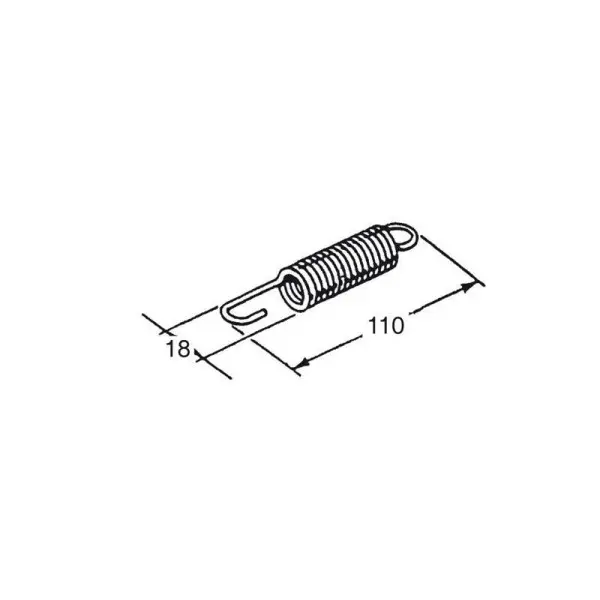 Jeu de 5 ressorts BUZZETTI 110x18mm pour béquille centrale