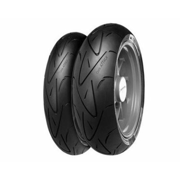 Train de pneus Hypersport CONTINENTAL ContiSportAttack (120/70 ZR 17 + 180/55 ZR 17)