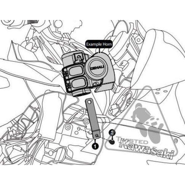Support klaxon DENALI SoundBomb Kawasaki GTR1400
