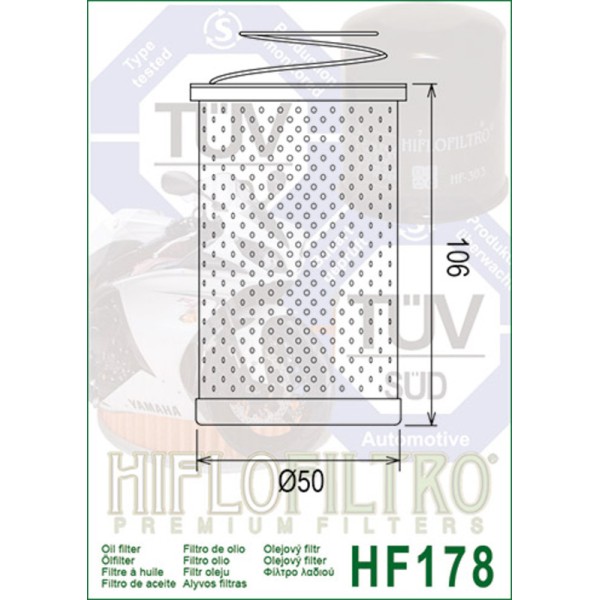 Filtre à huile HIFLOFILTRO - HF178