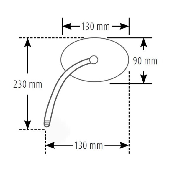 Rétroviseur de guidon HIGHSIDER smart Universal - noir