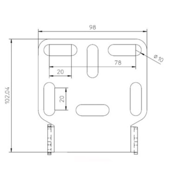 HIGHSIDER Support universel type 2, noir