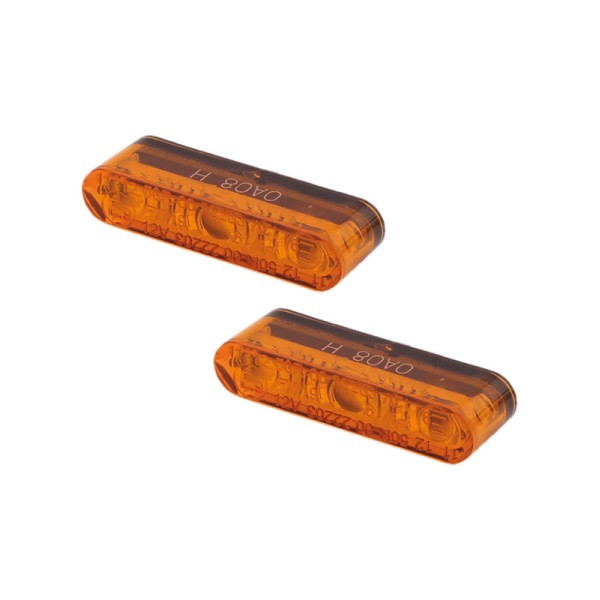 Clignotants LED HIGHSIDER pro - Star-MX1 PRO - noir/orange - homologué E - la paire