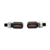 Clignotants LED CNC HIGHSIDER Little Bronx, noir, verre teinté, homologué E, paire