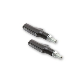 Feu arrière/clignotant LED HIGHSIDER smart Shorty Fin 3en1 homologué - verre fumé - la paire